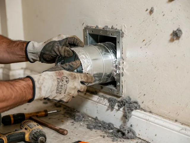 Professional dryer vent repair and installation by Avon Lake Dryer Vent Cleaning in Avon Lake