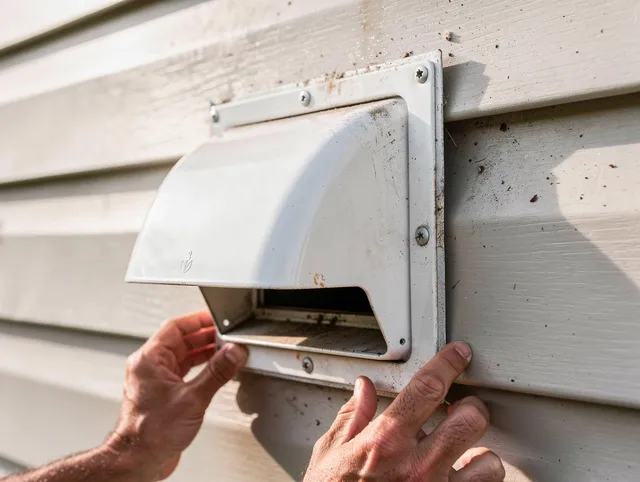 Avon Lake Dryer Vent Cleaning technician delivering thorough residential dryer vent cleaning service in Avon Lake